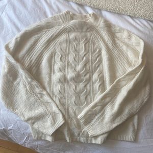 Banana Republic white knit sweater